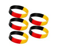 Fanarmband Fanartikel Armband Deutschland WM 2026 Silikonband Band Deutschland zu WM Weltmeisterschaft Fußballpartys- EuropamChampischaft 2026 - Schwarz, Rot, Gold,mit der Flagge von Deutschland