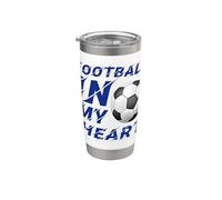 Fanart de Football In My Heart Soccer Lover 2026 Vaso térmico de acero inoxidable de doble pared
