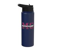Fanart vintage con estampado de leopardo para el Día del Juego de Misisipi Stainless Steel Insulated Water Bottle