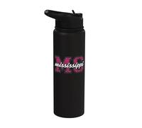 Fanart vintage con estampado de leopardo para el Día del Juego de Misisipi Stainless Steel Insulated Water Bottle
