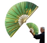 Fanático de baile, plegable reflective Performance Fan, Fantasy Holographic Effect, Performance Prop for Music Festivals, Carnival and Rainbow Outfits, 64 cm/25,2 pulgadas