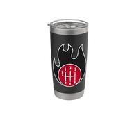 Fanático de cambio de palanca de cambios de transmisión manual de 6 velocidades en llamas Vaso térmico de acero inoxidable de doble pared