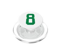Fanático del Equipo Deportivo Verde número 8 PopSockets PopGrip para MagSafe