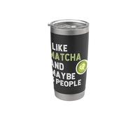Fanático del té verde Matcha: Me gusta el matcha y tal vez 3 personas Vaso térmico de acero inoxidable de doble pared