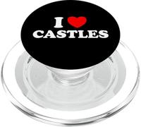 Fanático Divertido de Arquitectura de la época Medieval con Texto en inglés «I Love Castles» PopSockets PopGrip para MagSafe