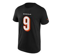 Fanatics - Camiseta NFL Cincinnati Bengals Burrow Nombre & Number Graphic - Negro Color Negro, Negro , S