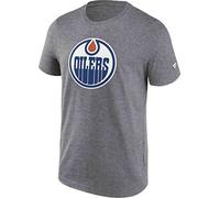 Fanatics - Camiseta NHL Edmonton Oilers Primary Logo Graphic Color Gris, gris, L