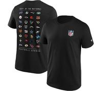 Fanatics NFL All Team Logo Hombre Camiseta Negro XL 100% algodón Regular