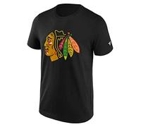 Fanatics NHL Chicago Blackhawks Primary Logo Graphic Camiseta, Negro, Extra-Large Unisex Adulto