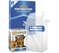Fanatiko Pack de 20 Protectores Gold para Funko Pop 4" - Funda Funko Pop de 0,5 mm de Grosor - Mantén tu Colección Impecable con tu Protector con Film Antiarañazos