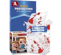 Fanatiko Pack de 5 Protectores Bloody para Funko Pop 4" - Funda Funko Pop de 0,4 mm de Grosor - Mantén tu Colección Impecable con tu Protector con Film Antiarañazos