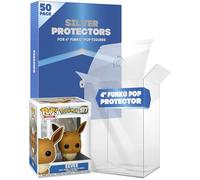 Fanatiko Pack de 50 Protectores Silver para Funko Pop 4" - Funda Funko Pop de 0,4 mm de Grosor - Mantén tu Colección Impecable con tu Protector con Film Antiarañazos