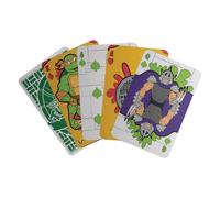 FaNaTtik Baraja de cartas de las Tortugas Ninja Mutantes Adolescentes, 52 cartas + 2 Jokers, obra de arte personalizada TMNT, tamaño de póquer estándar, tarjetas con licencia oficial para fanáticos y