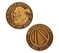 FaNaTtik Borderlands Marcus Munitions - Moneda de edición limitada (5000 en todo el mundo) - Colección con licencia oficial, oro antiguo de 38 mm, numerada individualmente