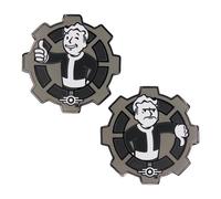 FaNaTtik Fallout Black & White - Moneda de edición limitada coleccionable de Decision Flip Coin oficial inspirada en Vault-Tec, recuerdos postapocalípticos de jugadores, regalo para fanáticos y