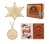 FaNaTtik Fallout Sunset - Juego de coleccionista de zarzaparrilla, edición especial de color dorado (incluye insignia de diputado, collar de tapa de botella y tarjeta Festus, licencia oficial