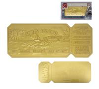 FaNaTtik Jaws 50th Anniversary Regatta Ticket Réplica - Edición limitada coleccionable (chapado en oro de 24 quilates, licencia oficial, 160 x 65 mm, soporte de exhibición incluido)