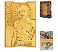 FaNaTtik Metal Gear Solid 2 - Lingote coleccionable Raiden chapado en oro de 24 quilates, con licencia oficial y edición limitada, (2.001 en todo el mundo) con numeración individual