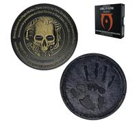 FaNaTtik The Elder Scrolls IV: Oblivion Dark Brotherhood Medallion - Edición limitada coleccionable (licencia oficial, 70 mm de diámetro, doble chapado en negro y dorado, numerado individualmente)