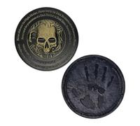 FaNaTtik The Elder Scrolls IV: Oblivion Dark Brotherhood Medallion - Edición limitada coleccionable (licencia oficial, 70 mm de diámetro, doble chapado en negro y dorado, numerado individualmente)