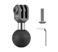 FANAUE Adaptador Cabeza de Bola de 1 Pulgada Compatible con RAM Mount tamaño B Brazo de Doble Enchufe para Soporte para Celular de Moto y Soporte para cámara de acción insta360