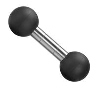 FANAUE Adaptador de doble bola para moto: compatible con brazos de doble casquillo RAM Mounts de 25 mm a 25 mm, también apto para soportes GPS para moto y accesorios para bicicletas.