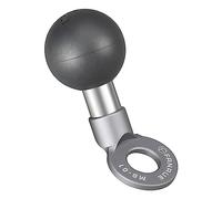FANAUE Bola de soporte para espejo retrovisor compatible con RAM Mounts B tamaño 1 pulgadas, brazo de doble zócalo, con agujeros de fijación de 10 mm, cabezal de bola de TPU, cuerpo principal