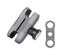 FANAUE Brazo antirrobo de doble enchufe compatible con soportes RAM tamaño B y soporte de teléfono para bicicleta, se adapta a todos los adaptadores de bola estándar de 1 pulgada, hecho de aleación de