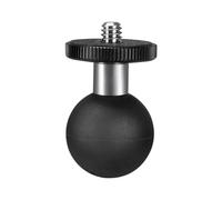 FANAUE GB-02 - Adaptador de bola de aluminio de 1 pulgada con perno roscado de 1/4 a 20, compatible con soporte RAM B, brazo de doble enchufe para Insta 360 Panorama Series