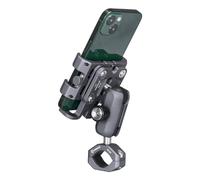 FANAUE - Soporte antirrobo para teléfono con módulo de amortiguación, aleación de aluminio, compatible con brazos dobles de tamaño B de RAM Mounts, adecuado para smartphones de 4,7 a 7 pulgadas