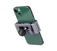 FANAUE Soporte de aluminio para teléfono de motocicleta con adaptador de cabeza de bola de 1 pulgada compatible con soportes RAM tamaño B, brazo de doble enchufe y manillar de bicicleta, soporte de
