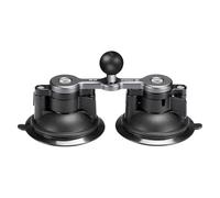 FANAUE Soporte de base de coche con doble ventosa con bola de 1 pulgada, soporte de ventosa de ventana, compatible con soportes RAM tamaño B de 1 pulgada, brazo de doble enchufe