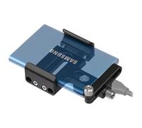 FANAUE Soporte de montaje SSD con abrazadera de cable de zapata fría, 1.5 a 2.1 pulgadas para Samsung T5 T7 SSD SanDisk compatible con jaula de cámara BMPCC 4K, 6K, 6K Pro