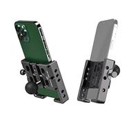 FANAUE Soporte de teléfono de aleación de aluminio con bola de 1 pulgada para teléfonos inteligentes con un ancho de 2.3 a 3.4 pulgadas, compatible con soportes RAM, tamaño B, brazo de doble enchufe y