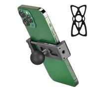 FANAUE Soporte de teléfono de aluminio con adaptador de cabeza de bola de 1 pulgada compatible con soportes RAM tamaño B con brazo de doble enchufe (CPC-08)