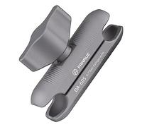 FANAUEl Brazo de Doble Enchufe se Conecta Solo al Adaptador de Cabeza de Bola de 17 mm, Compatible con Soporte GPS Garmin y Soporte de teléfono para Motocicleta, Hecho de aleación de Aluminio con