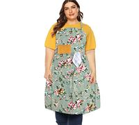 FanChose Delantales de cocina de algodón para hombre, con bolsillos, para barbería, hornear, cocinar, pintar, jardinería, limpieza, barbacoa, Verdadero, XL