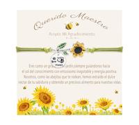 FANCIBAND Pulsera para Maestra Regalos Originales para Profesoras, pulseras para Profesores Regalo Graduacion CumpleañOs DíA Del Profesor Acción de Gracias Navidad (Girasol - Verde Claro)