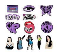 Fancico 13 adornos para zapatos Olivia Rodrigo para adolescentes, bonitos adornos para zapatos, pulseras, zuecos, sandalias, regalos de fiesta para adultos.