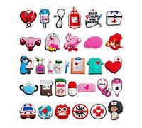 Fancico 30 adornos para zapatos Curar y cuidar para adolescentes, bonitos adornos para zapatos, pulseras, zuecos, sandalias, regalos de fiesta para adultos.