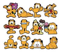 Fancico Adornos para zapatos The Garfield, 12 piezas, diferentes decoraciones para adolescentes y adultos, accesorios para zuecos, recuerdo de fiesta