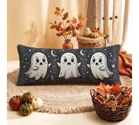 Fanciful Ghost - Funda de almohada corporal con cita de Halloween, 20 x 54 | Ilustración fantástica, funda de almohada larga, patrón de noche estrellada, detalles de temporada para el hogar