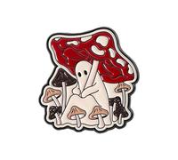 Fanciful Hobgoblin Tale - Broche creativo de dibujos animados de hongos de aleación para acento decorativo en ropa y bolsos, broche de Halloween, talla única, como se describe