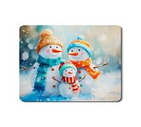 Fanciful Snow Man - Tapetes de secado de platos para encimera de cocina, tapete escurridor de platos de goma absorbente de invierno festivo, almohadilla de secado de piel sintética para decoración de