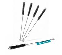 fancility® 5 cepillos de Limpieza 9 mm Ø x 21 cm para cafetera superautomática, pajitas, Tubo de Leche y conductos Estrechos