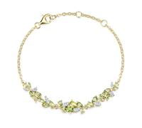 FANCIME Colección de joyas de glicina con susurro, plata de ley chapada en oro amarillo, collar de diamantes simulados, pendientes, cumpleaños, día de la madre, boda, joyas regalos para ella, mujeres