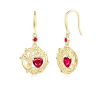 FANCIME Colgante de árbol de la vida, pendientes de plata de ley 925, pendientes colgantes de piedras preciosas redondas, piedras de nacimiento, joyas finas, regalos de cumpleaños para mujeres, Plata