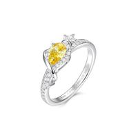 FANCIME Harry Potter x Collaboration - Felix Felicis Ring - Yellow, Sterling Silver Ring Jewellery Gift for Women Girls Her