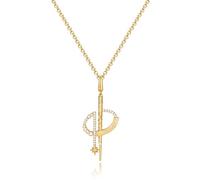 FANCIME Harry Potter x Collaboration - Harry Potter/Hermione/Ron/Malfoy/Dumbledore Wand Necklace, Gold, Sterling Silver Pendant Necklace Jewellery Gift for Women Girls