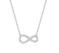 FANCIME Lab-Grown - Cadena con colgante de infinito de diamante, plata de ley 925 de 0,33 quilates, colores D-E, pureza VS, collar de diamantes, regalo para mujer, longitud de la cadena: 40 + 5 cm,